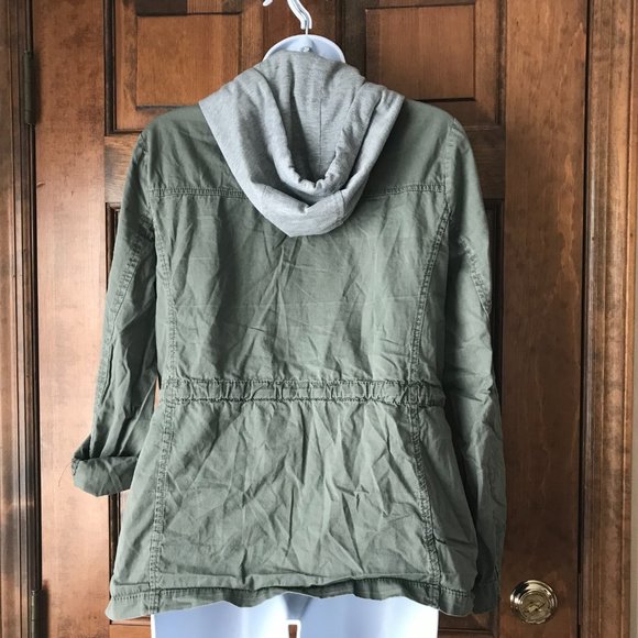 Ashley by 26 International Outerwear Olive Green Army Style Jacket w/Hood Medium - Picture 8 of 15